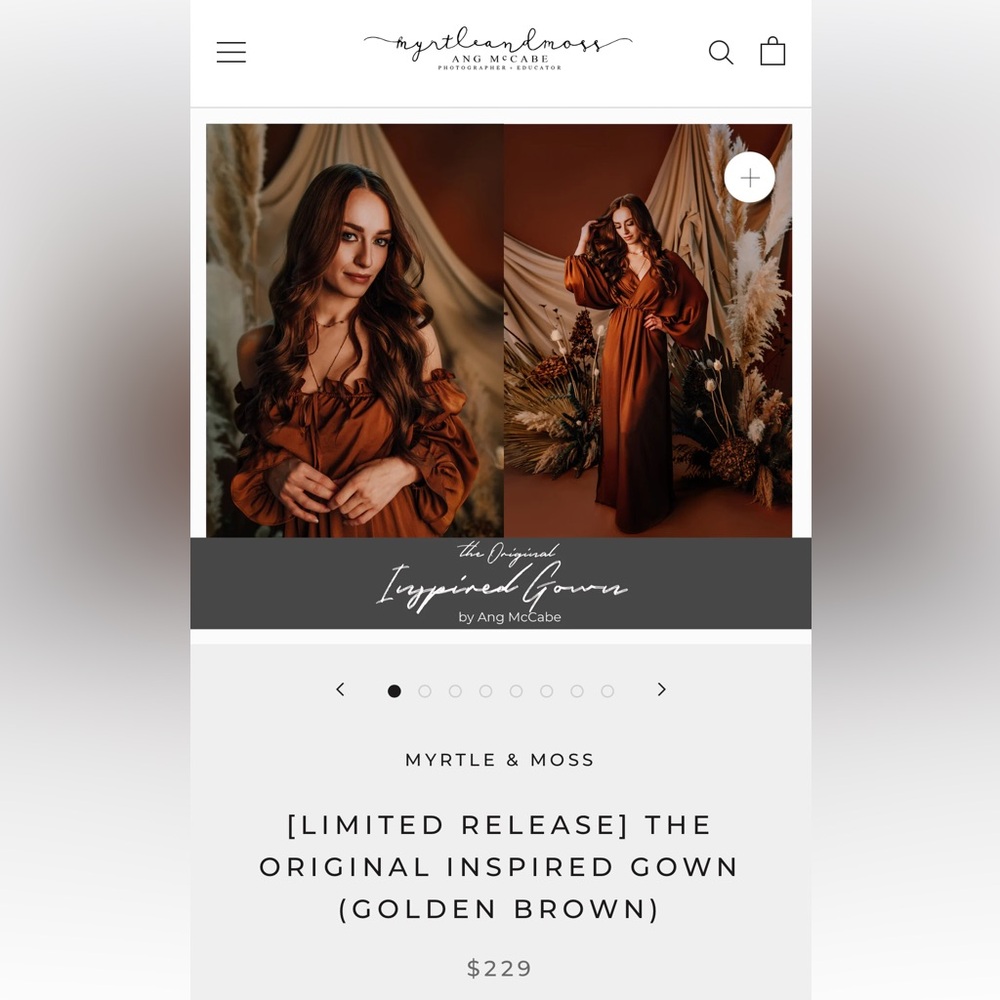 Myrtle & Moss Photography three piece set Golden Brown